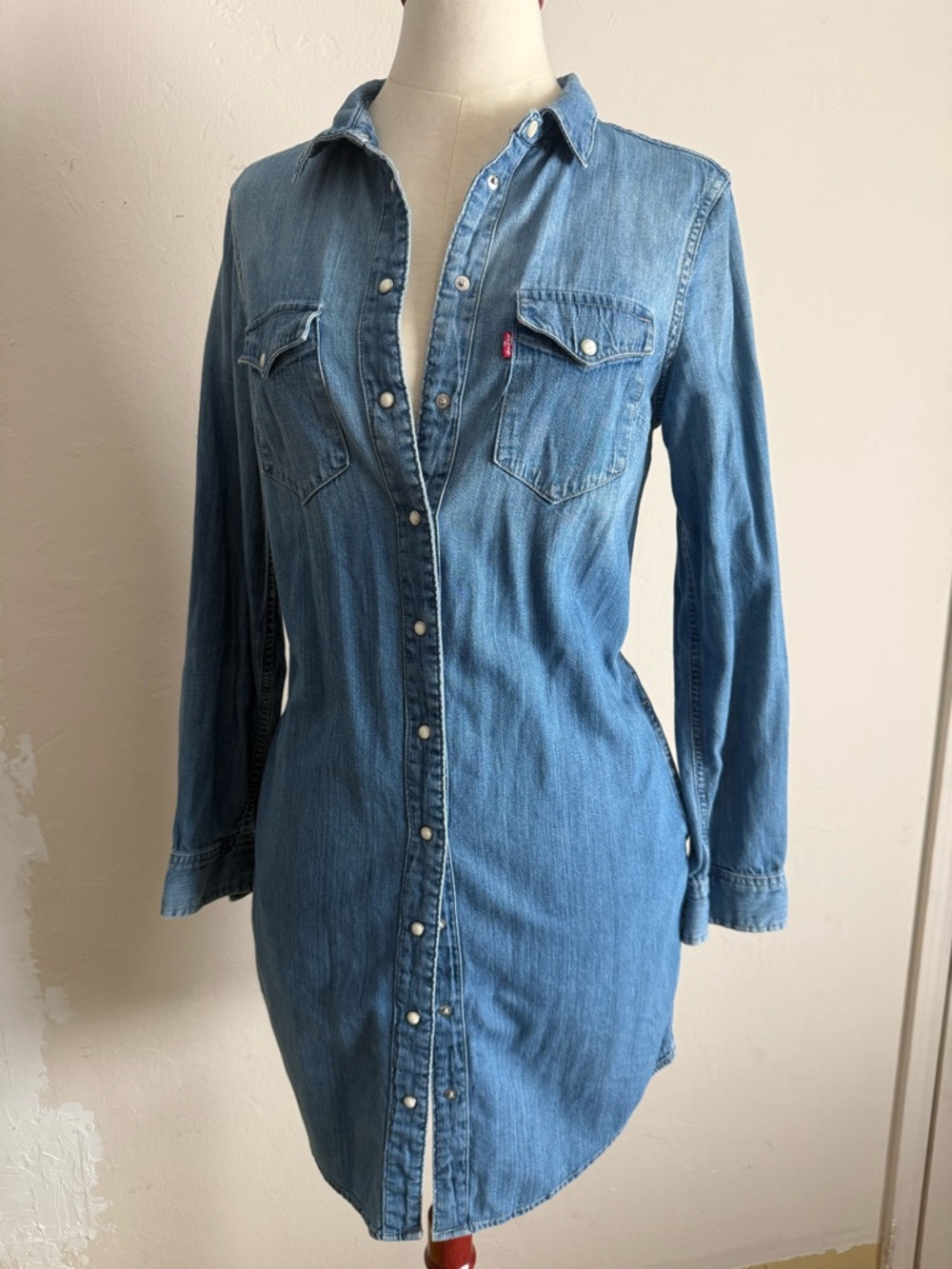 Levi's Light Blue Denim Shirt Dress